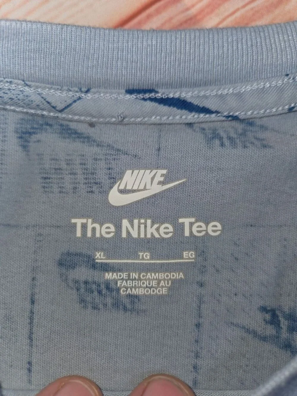 Nike Kids Blue Graphic Logo Print T-Shirt XL